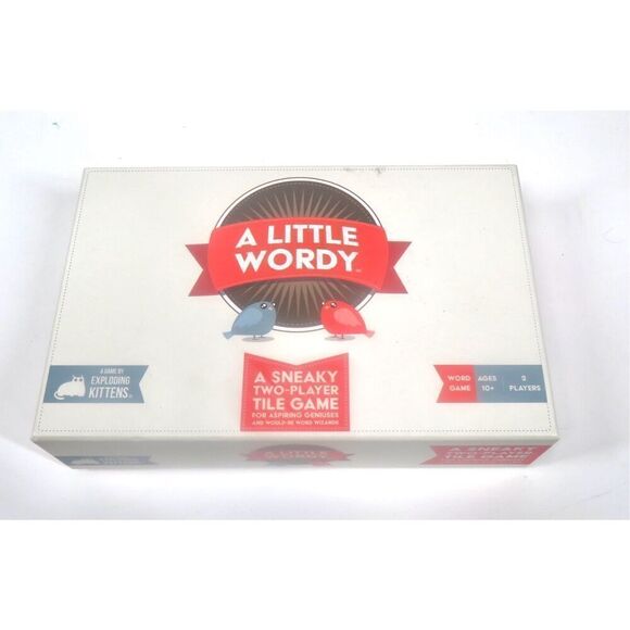 A Little Wordy ~ Word Tile Game From Exploding Kittens Two Player Only - Picture 1 of 4